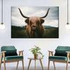 Amazing Portrait of Scottish Highland Cow Wall Pictures Canvas Painting Animal Posters Prints Living Room Home Decor