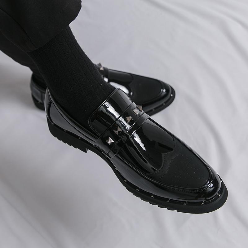Men's Lacquer Leather Shoes 2026 Designer Fashion Style Work and Office 38-46 Outdoor Casual Street Trendy Loafers Slip on New