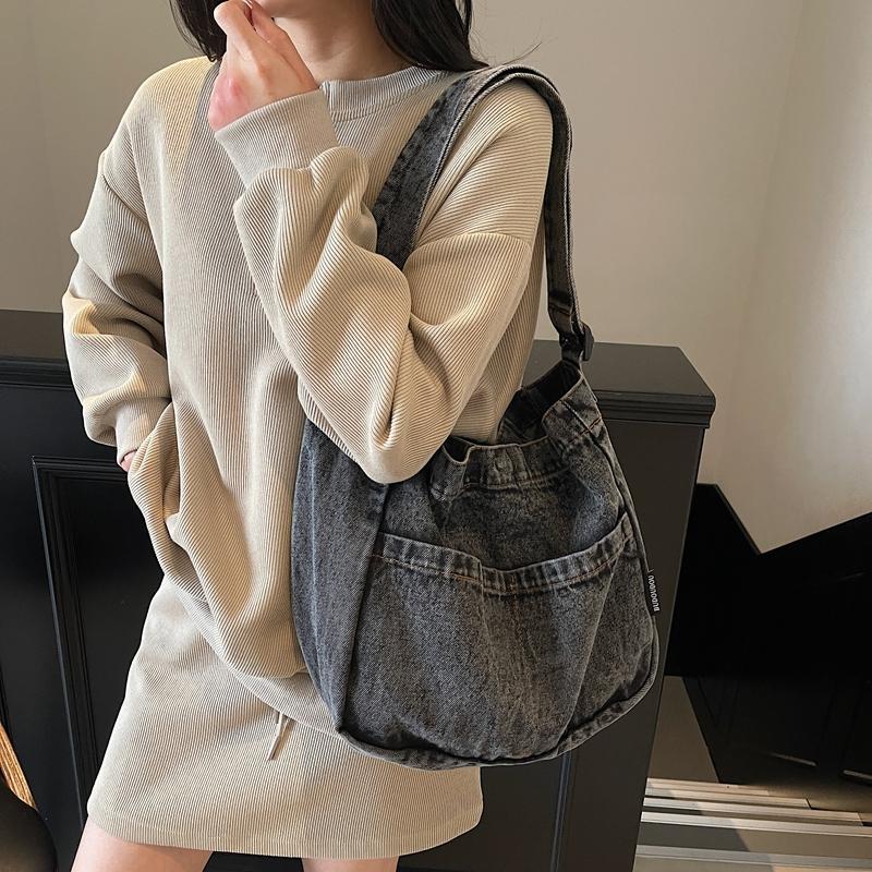 Denim Bag Women's Shoulder Bag Large Capacity Commuter Crossbody Bag