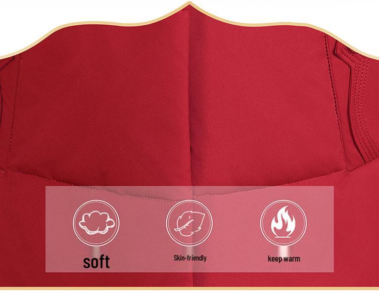 Cozy Winter Hooded Down Jacket for Elderly Women - Festive, Thickened White Duck Down Coat