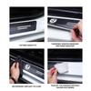 For Abarth Car Door Sill Scuff Plate Decor Carbon Fiber Stickers FIAT 500 FR Stilo Doblo Tipo Lancia Musa Grande