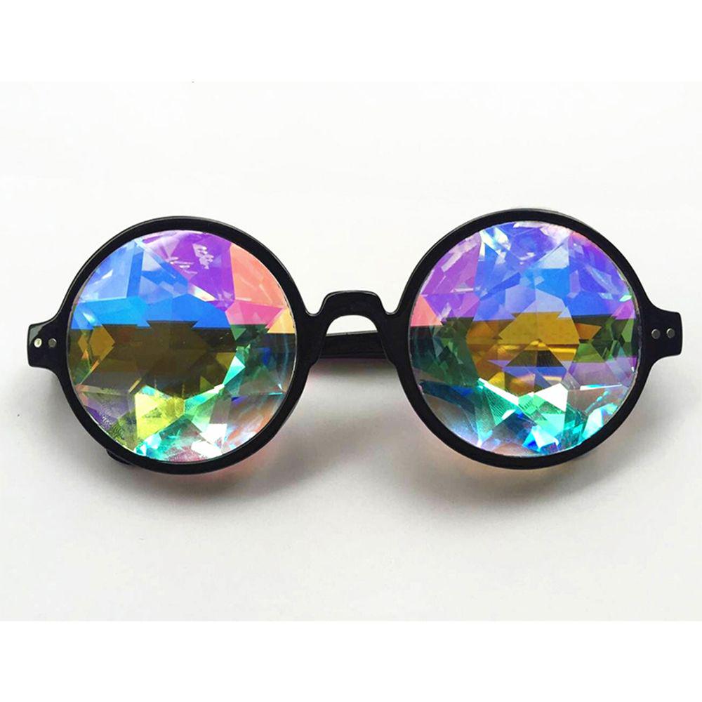 Kaleidoskop Psychedelische Brille Herren Damen Lustige Runde Sonnenbrille Rave Festival Stilvolle Damen Karnevalsparty Königin Brille