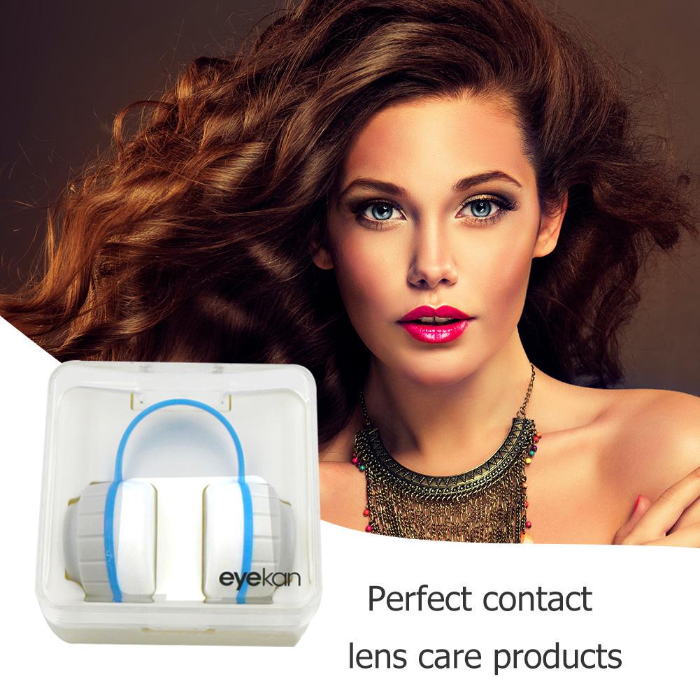Buy Travel Glasses Earphone Pattern Plastic Contact Lens Box for Eyes
