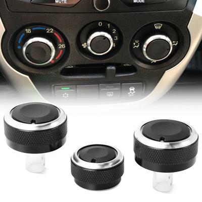 3pcs Per Set Aluminum Alloy Car Styling Air Conditioning Knob AC Knob Heat Control Switch Button Knob For Lada Granta