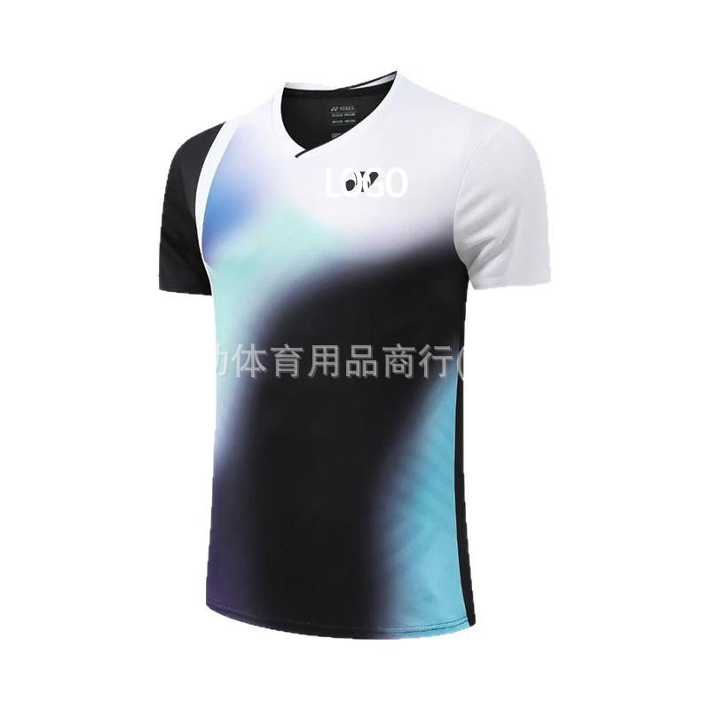 Quick-Dry Badminton Shirt Short Sleeve Breathable Sport T-Shirt Men Women Kids Training Competition Gym Running