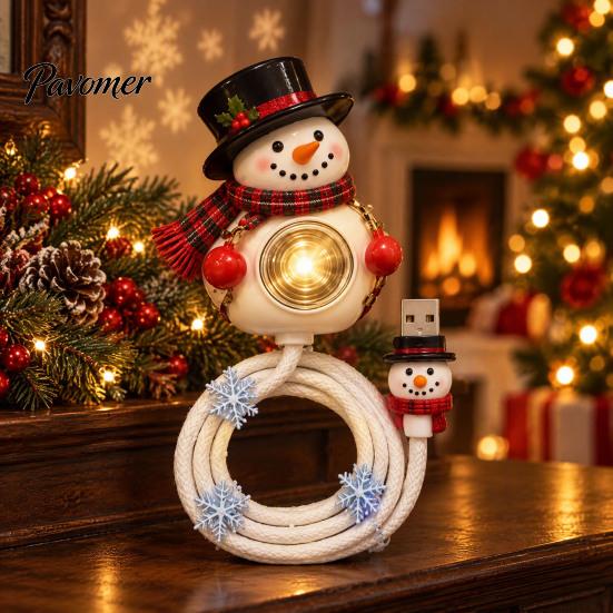 Seasonal Home Decor Ornaments Christmas Projector Light, USB Powered Snowman Ceiling with 6 Patterns, Festive Desktop Light Fixtures Flexible Holiday
