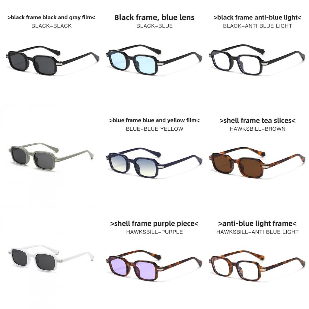 Fashion Square Sun Glasses With Uv400 Protection For Outdoor Travel And Party Use