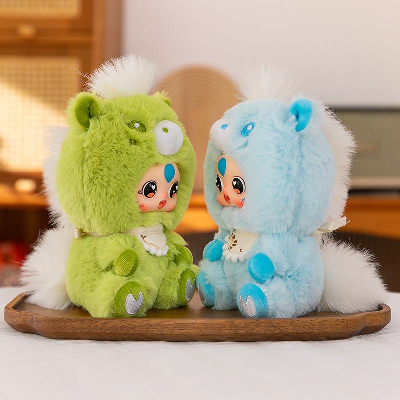 Cute Pet Pony Plush Toy New Year's Gift Vinyl Face Doll Pendant Zodiac Horse Mascot Desk Swing Approval