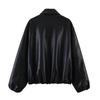 European and American style French women's clothing fashion versatile temperament casual design sense two-color jacket leat