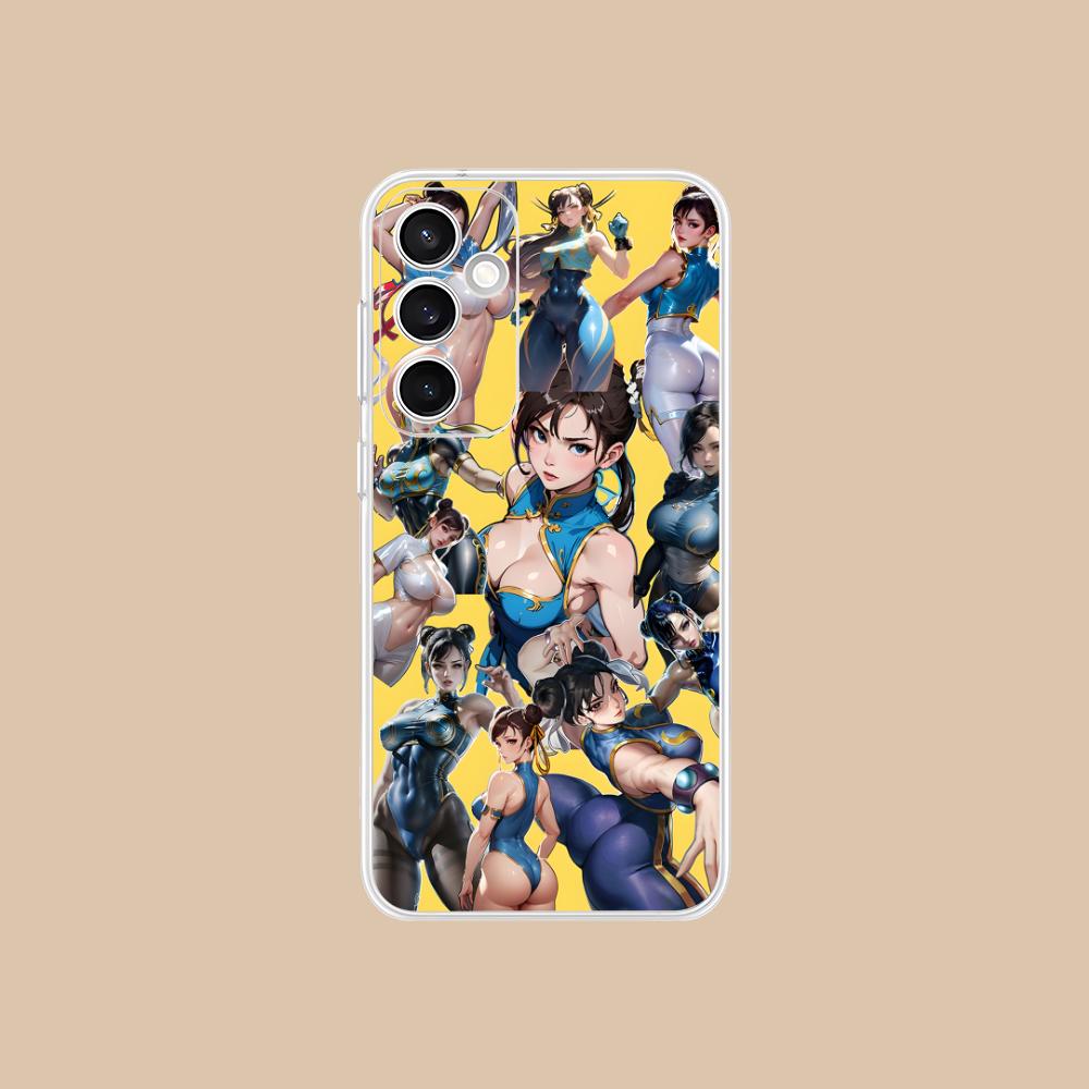 Street Fighter Chunli Phone Case for Samsung Galaxy S25 S24 S23 S22 S21Plus FE Ultra Clear Colorful Cover Cover Smartphone