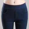 Women's Autumn and Winter Solid Color Padded Bottoming Pants Slim Temperament Commuter Pants