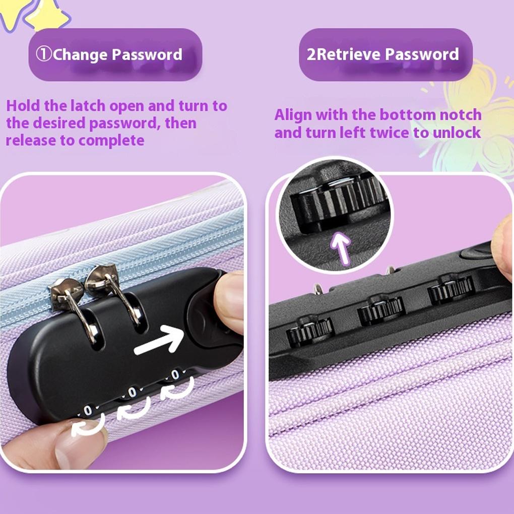 Password Pencil Case Multifunctional Pencil Case Large Pouch For Student Password Pencil Case With Lock Pencil