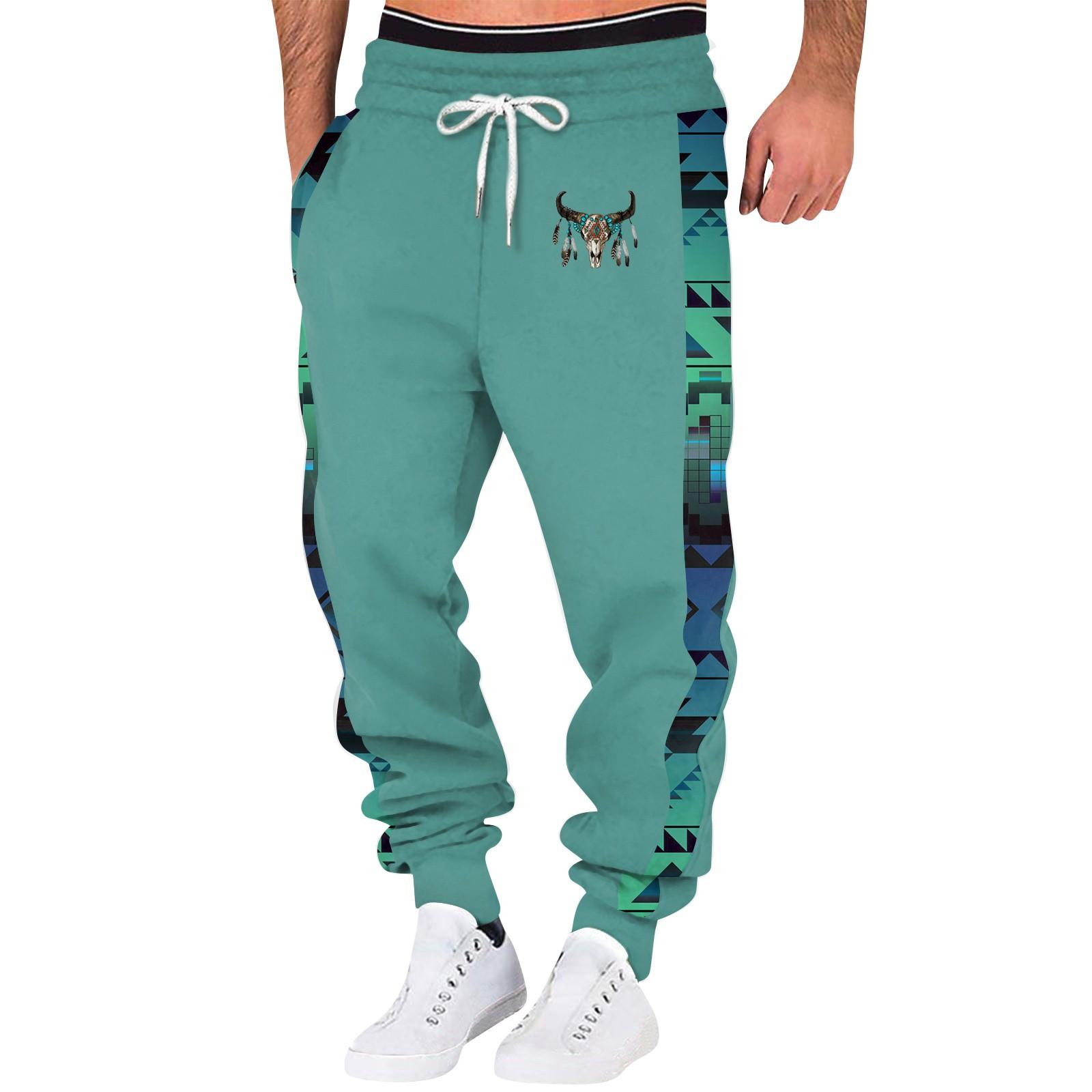 

Весенние спортивные брюки для фитнеса мужские свободные повседневные спортивные штаны из хлопка XXXXL циан