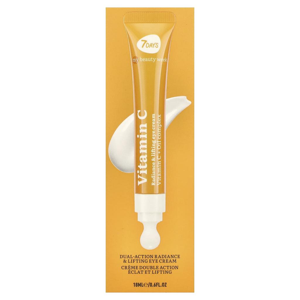 7 Tage Schönheit, Vitamin C, Duale Wirkung Strahlkraft & Lifting Augencreme, 18ml (0.6 fl oz)