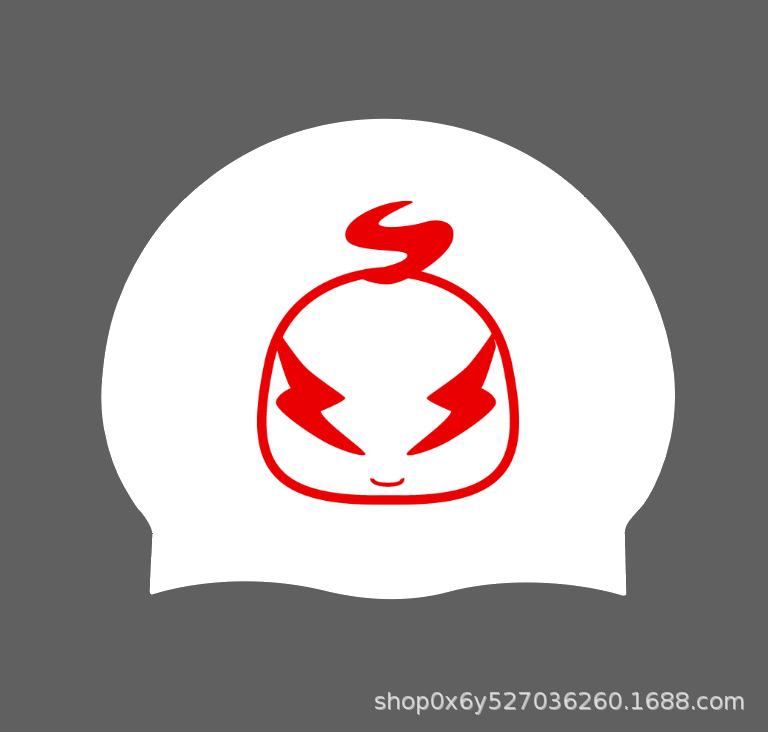 Women's Long Hair Silicone Swim Cap with Racing Pattern for Large Sizes