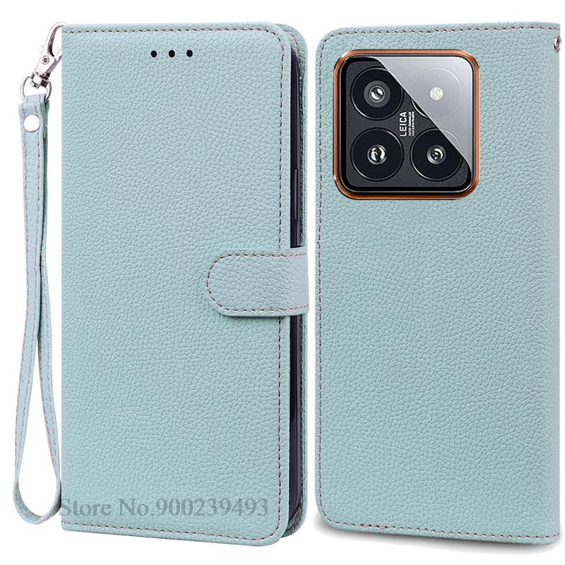 Mi 14 Mi14 Xiaomi14 Pro Case For Xiaomi 14 Case Leather Wallet Flip Case For Xiaomi 14 Pro Cover Coque For Xiaomi Mi 14 Fundas