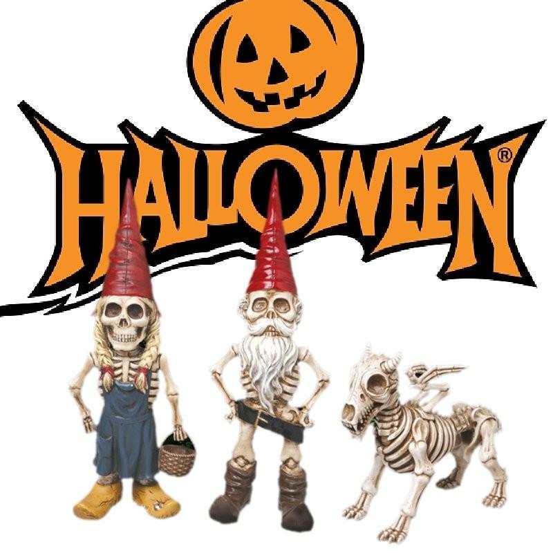 Exquisite European Style Resin Skeleton Figurines For Garden Halloween Decoration