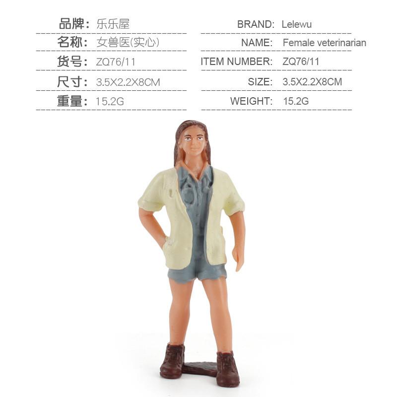 Simulated Diver Veterinarian Farmer Worker Postal Worker Toy Model Ornament For Collectors And Play