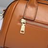 High-quality cowhide handbag OEM plus light luxury premium travel bowling bag