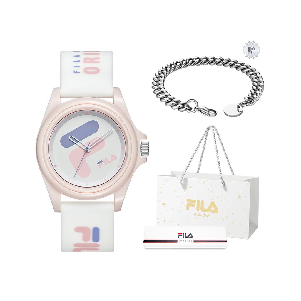 FILA 6113 Series Quartz Watch Silicone Strap White Dial 30M Water Resistant Sport Trend Couple Watch Women watches FLM38-6113-025