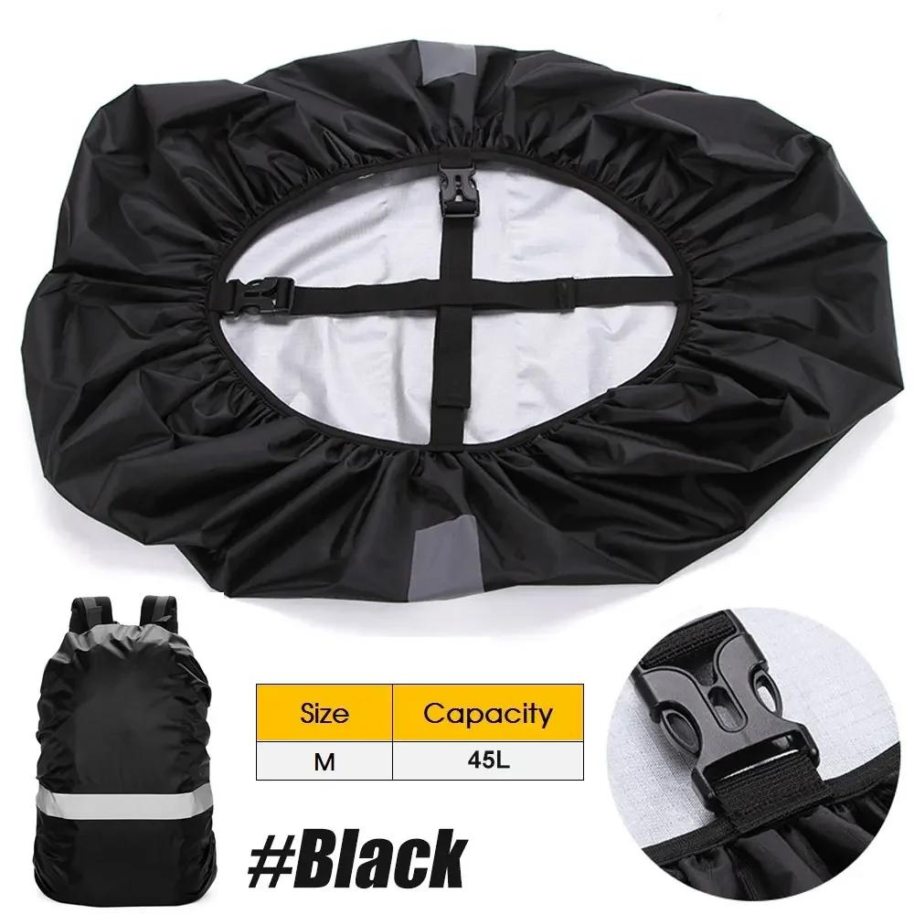 Durable And Safe Backpack Rain Cover Reflective Strip Waterproof Ultralight Backpack Cover Anti-Slip Cross Buckle Strap Hiking Camping Biking
