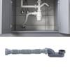 Flexible Bathtub Drain Pipe Easy Installation Trap Space Saving ABS Drain Pipe Bathroom Drain Replacement Simple To Use