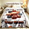 Basketball Theme Custom Blanket Personalized Name & Text Customized Soft Warm Throw Blanket Home Decor