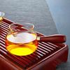 Chinese Style Tea Dispenser Pot Wooden Handle Clear Tea Kettle Milk Loose Leaf Tea Maker  Office