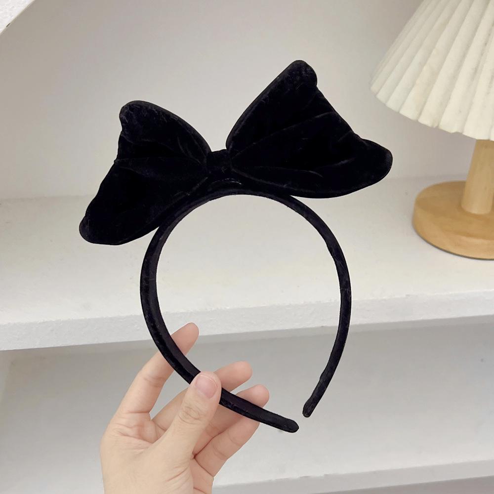 Holiday Velvet Bow Luminous Antler Headband - Red