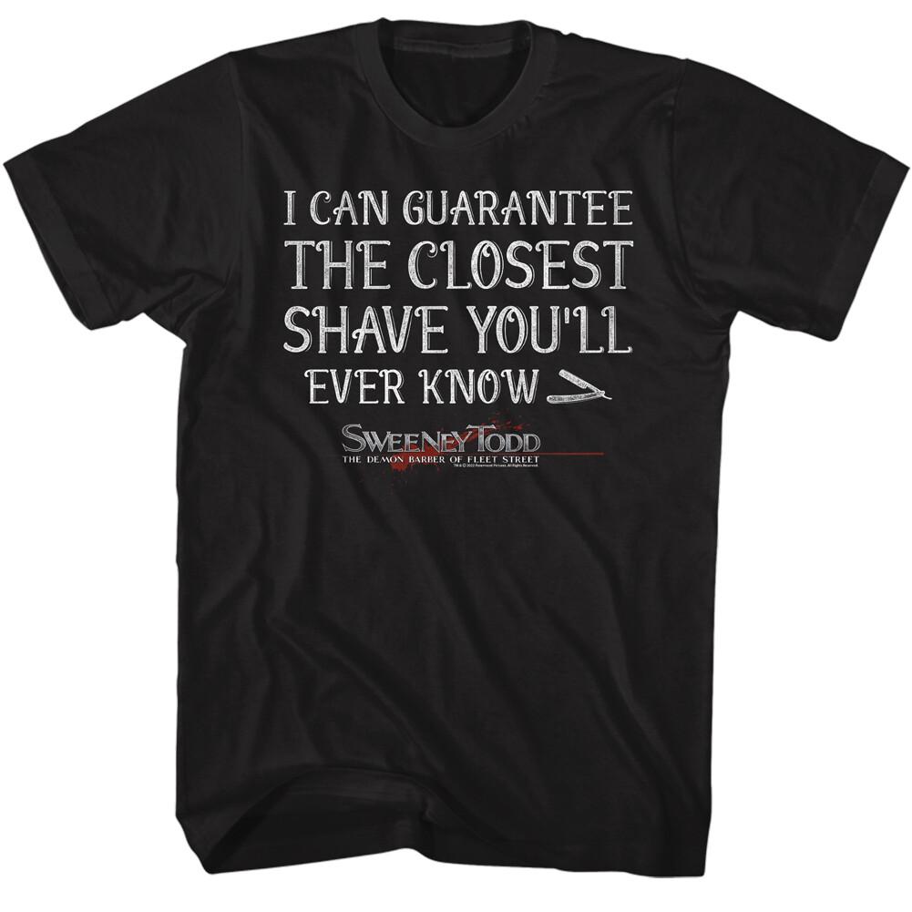 Sweeney Todd Movie Guaranteed The Closest Shave You ll Ever Know Men T Shirt M