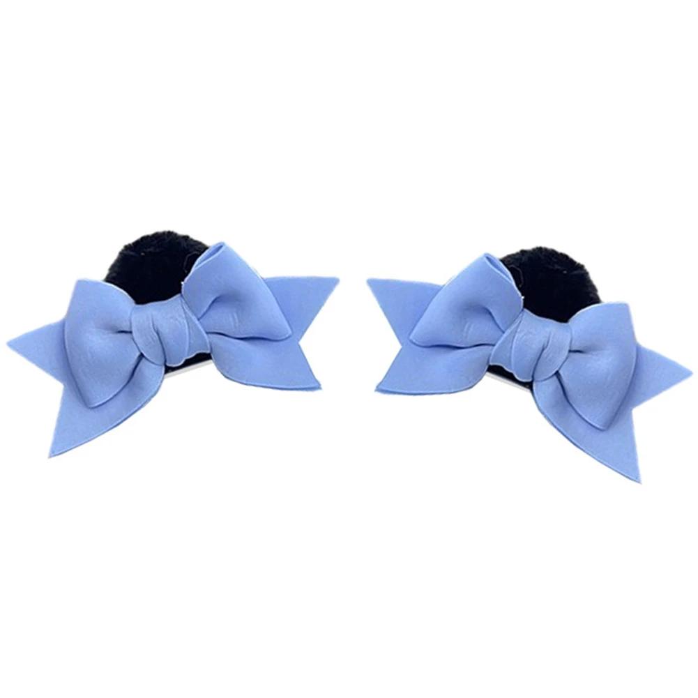 2Pcs Motorcycle Universal Helmet Cute Decoration Butterfly Knot Ears Gifts For Girl  Riding Sking Helmet Sticker Accessories