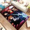 Tappeto Area Cartoon Anime Jujutsu Kaisen Grande, Tappeto per Soggiorno Camera da Letto Divano Zerbino Decorazione, Tappetino Antiscivolo per Bambini