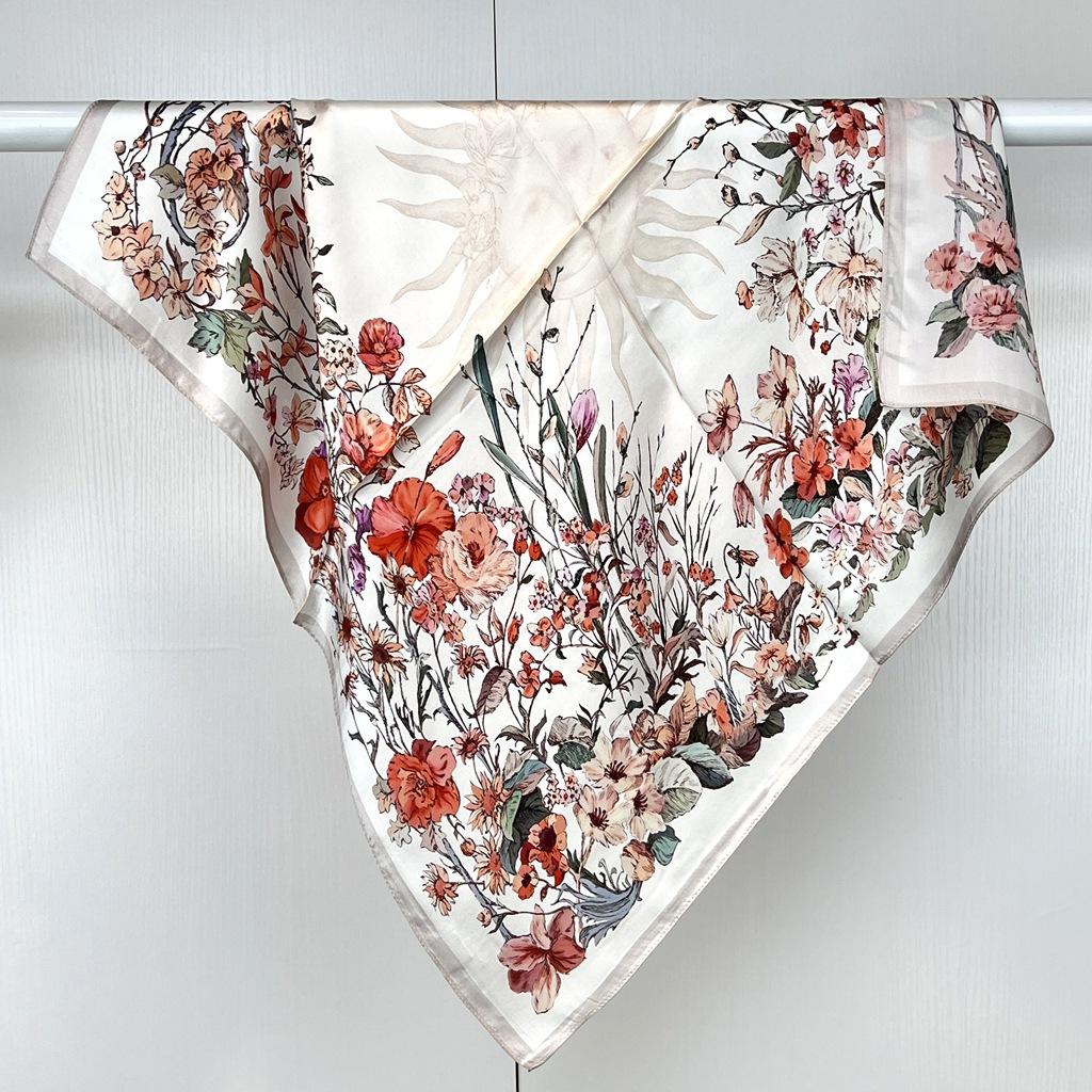 

70Cm Square Scarf Silk Scarf Women S Accessories Professional Decoration Scarf Summer Casual Sunscreen Scarf Headscarf 68X68