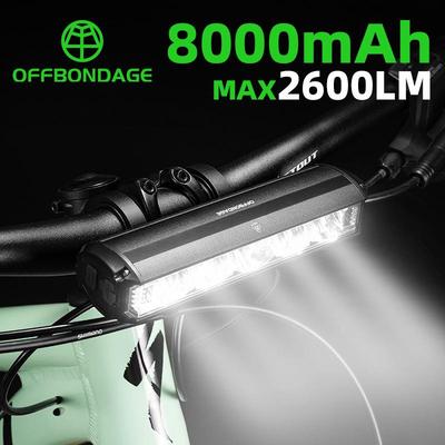 OFFBONDAGE USB Rechargeable Waterproof Bicycle Front Light - Ultra Bright, Long-Lasting Flashlight for Cycling