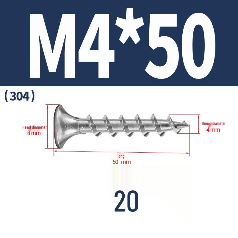 304 Stainless Steel Galvanized Hardened Coarse Thread Countersunk Flat Head Phillips Wood Screws