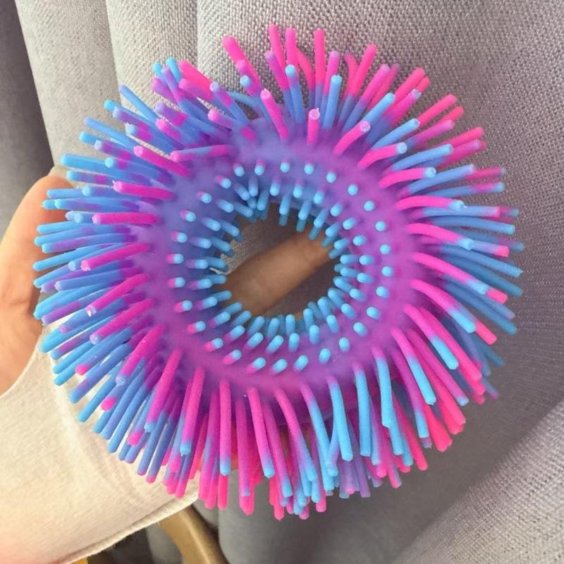 1/4PCS Dense Hair Bracelets Fidget Toys Contrast Color Stress Relief Stretch String Sensory Toys for Kids Gifts Classroom Prizes