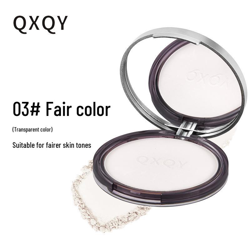 QXQY Velvet Long-Lasting Dual-Use Setting Powder - Fine, Waterproof, Oil-Control, Non-Transfer Formula.