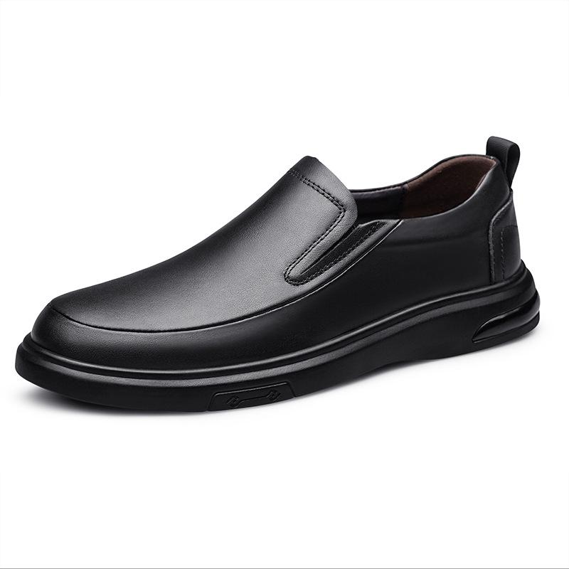 Men s Genuine Leather Slip-on Formal Loafers - Business Casual Low-top Spring Shoes 44