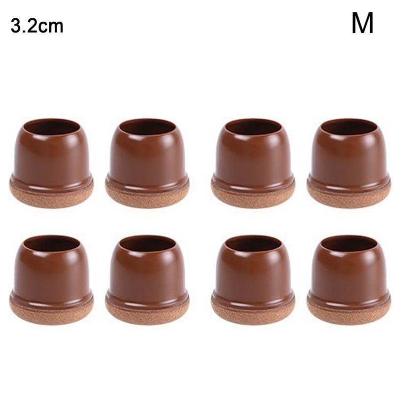 8pcs Chair Leg Covers Silicone Felt Bottom Anti-slip Table Legs Mats Elastic Soft Furniture Foot Protector Pads Floor Protection