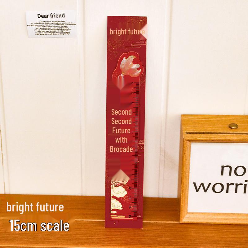 Golden Koi Magnetic Bookmark & Ruler – Cute Graduation Season Stationery Gift 15cm Scale