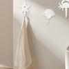 Rustics Nauticals Wall Hook Iron Construction Elegant White Finish for Home Organization