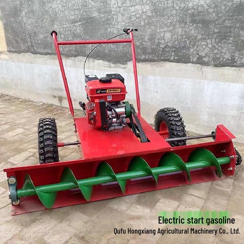 High Horsepower Hand-Push Gasoline Snowblower with Lights