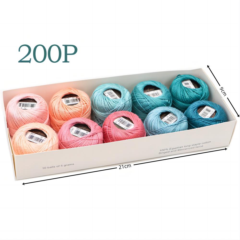 

Нитки для вязания крючком, размер 8, двойной мерсеризованный длинноволокнистый египетский хлопок, жемчуг, 70 цветов в наличии, 10 мотков, коробка, 43 ярда