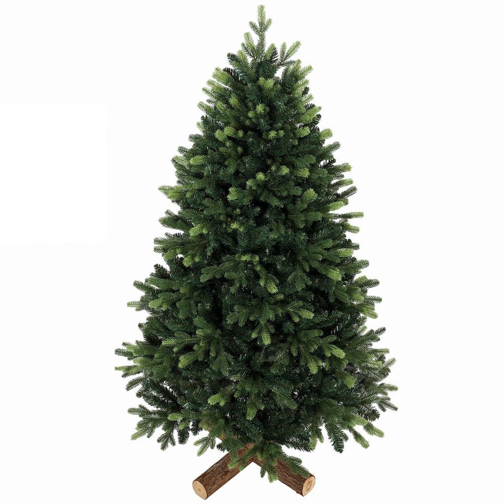 Artificial Christmas Tree, Hinged Xmas Tree with 1620 PE & PVC Branch Tips, 5ft, Green