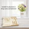 Handmade Engagement Guestbook 20 Pages Wooden Wedding Guest Book Creative Photo Frame Sign Signature Book