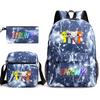 New rhythm box Sprunki music game schoolbag backpack pencil bag three-piece set student heat transfer backpack