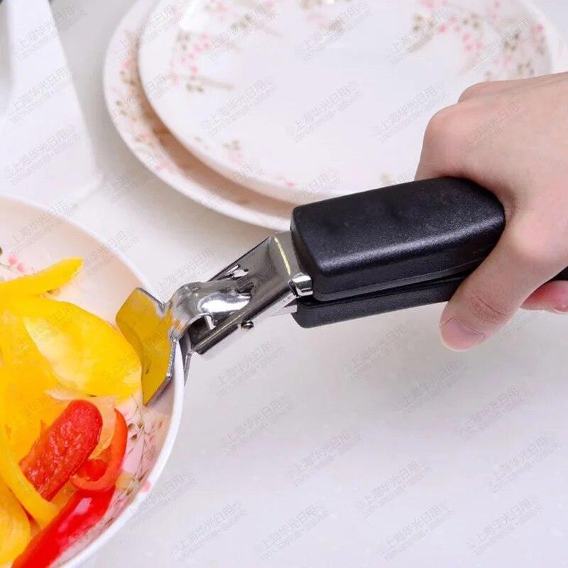 Bowl Handle Clamp Holder Stainless Steel Dish Tray Clip Kitchen Accessories