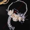 Franse Exquise Bruidshoofdbanden Veer Parels Bruidshoofddeksel Bloem Luxe Bruiloft Hoofddeksels Bruidsaccessoires