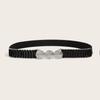 Waist Metallic Ladies Belt With Snap Button Closure For Dresses And Wear Casual