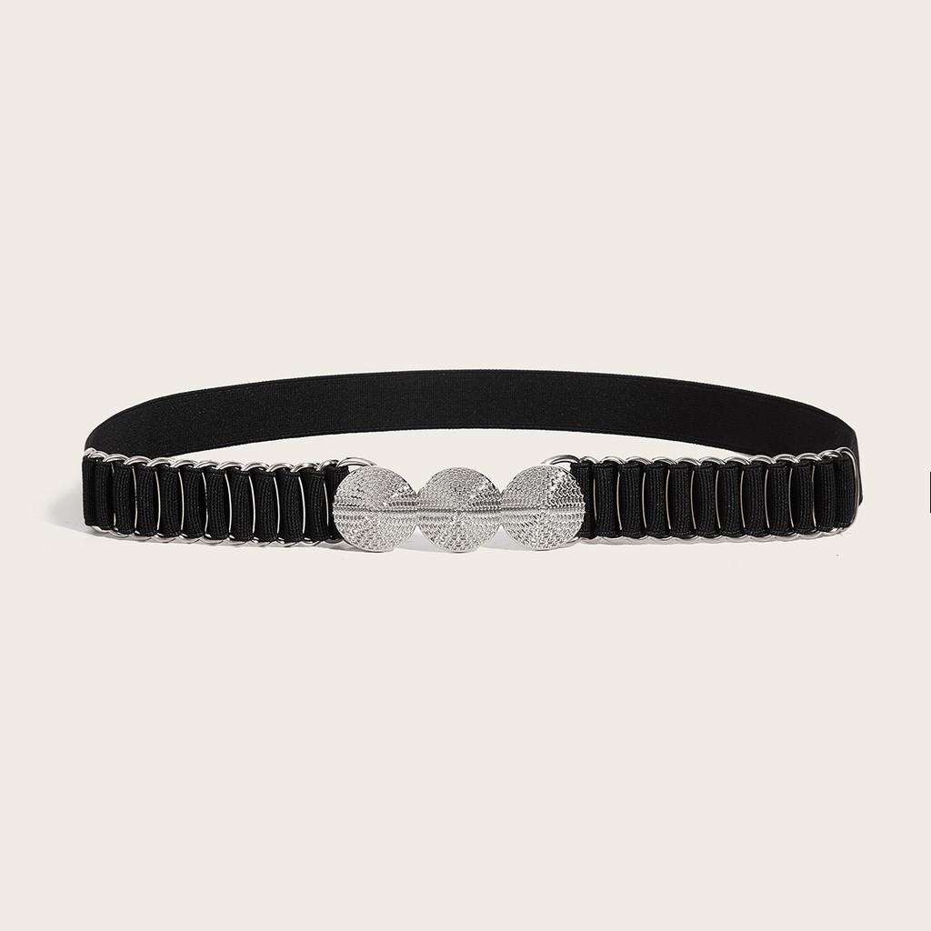 Waist Metallic Ladies Belt With Snap Button Closure For Dresses And Wear Casual